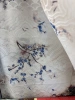 New Chinese-style shawl silk scarf with ink-wash plum blossom and dragon scale patterns, 70*180 details Picture